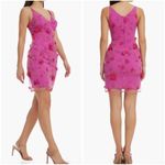 Dress the Population NWOT Tatum Floral 3D Applique Sheath Mini Dress XXL Photo 2