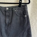 Topshop ‎ Women’s NWT Black Raw Hem Mini Jean Skirt Size 10 Photo 3