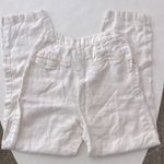 Reformation 100% Linen Off White Straight Leg Trouser Pants Pockets Size 0 / 25" Photo 4