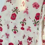 ZARA  Floral White and Pink Women's Pants Photo 2