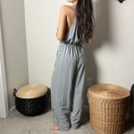 Free People y2k beach gray boho oversized relaxed baggy wide leg jumpsuit onesie Photo 4