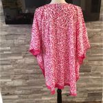 Boutique  One Size Pink & White Swim Suit Coverup Photo 2
