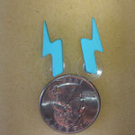 Blue Lightning Bolt Boho Earrings Photo 1