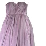 Birdy Grey Strapless Chiffon Dress Gown Full Skirt Purple Size Small Women's Photo 2