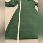 Calvin Klein Women's Sz: S Dark Green Balloon Sleeve Ribbed Sweater Dress. Photo 3
