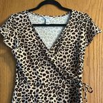 Arizona Jeans Short Sleeve Cheetah V-Neck Dress Photo 2