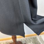 Halston Heritage  Women Sheath Cocktail Dress Size 14 Black Shimmer Ruched Bodice Photo 4