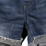 Bella Vita  Denim Blue Jean Full Belly Band 3 Pocket Maternity Shorts Medium Photo 7