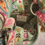 Vera Bradley  Tutti Frutti Crossbody Bag Quilted Green Pink Paisley Purse Photo 3