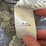 Lands' End  Women's Petite Blouse Size‎ 12 Black Paisley Long Sleeve Photo 7