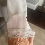 Women’s 2 Piece Set Gray Beaded Top & Matching Sheer Beaded Jacket Size 12 Photo 4