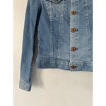 AG Adriano Goldschmied Denim Trucker Jacket Button Front Blue Jean Womens Small Photo 3
