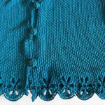 Vintage 90s Sharade Teal Cropped Cardigan Photo 1