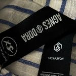 Agnes & Dora NWT  Button Down Cuff Sleeve Blouse | Blue Stripe | XS Photo 6