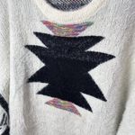 Kamana Sweater Womens Poncho Aztec Print Western Dolman Sleeve Fuzzy One Size Black Size undefined Photo 5