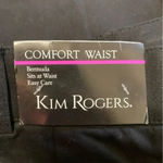 kim rogers Kim Roger’s Bermuda Capri Chino Long Shorts Sz 10‎ waist  Black 11” inseam Photo 9