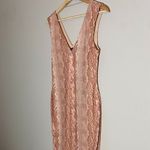 AFRM Womens Medium Ariana Sleeveless Dress Pink/Nude Snakeskin Mesh Bodycon Sexy Pink Photo 8