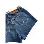 ZARA Tie Waist Blue Denim Jean Booty Preppy Shorts Photo 2