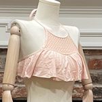 Xhilaration π Cutout solid peach halter bikini top / S / Excellent condition Photo 1