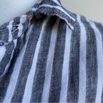 CP Shades  Linen Striped Shirt Dress Full Button Down Photo 4