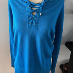 Saks 5th Avenue Sacks firth avenue blue long sleeve shirt size xs silk and cashmere Photo 0