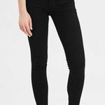 American Eagle  Black Washed Jeggings Sz 4 X-LONG Stretch Denim Photo 0