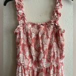 Paper Moon Floral Pink Sleeveless Mid Dress M Orange Size M Photo 4