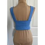 Madewell  Cutout Knot-Front Crop Tank Top Oasis Blue Size S Photo 5