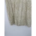 Nicole Miller Womens Linen Blend Shift Dress Size L Cream Polka Dot lagenlook Photo 4