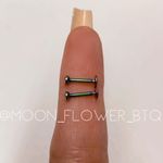 Rainbow Stainless Steel CZ Flat Back Earrings Pink Photo 4