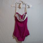 Ralph Lauren Lauren  Bel Aire One Piece Skirted Swimsuit Pink White Size 10 Photo 5