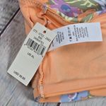 Aerie  Scoop Floral Ruffle Bikini Top Swimsuit Orange Blue Purple XL Photo 4