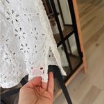 J.Crew J. Crea eyelet embroidered blouse tunic top 3/4 long sleeve ruffle dress coverup Photo 7