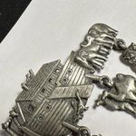 Signed JJ Noah's Ark Pewter Tone Brooch Pin Jonette Jewelry Dangling Charms Silver Photo 6