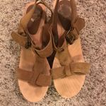 Ecote Brown Strap Wooden Wedges  Photo 0