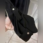 Slim Factor by Investments Women’s Large Black Jersey Silver Chain Top, Pull On Photo 3