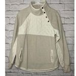 Abercrombie & Fitch quilted asymmetrical fleece pullover sweater sweatshirt M. Photo 0