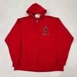 Majestic Vintage Los Angeles LA Angels MLB Full Zip Up Hoodie Sweatshirt Adult l Photo 0