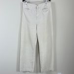 Anthropologie Maeve The Colette Wide Leg Corduroy‎ Pants in Cream Size 34 Tall Photo 2