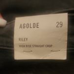 AGOLDE  Riley High Rise Straight Crop Jeans in Charcoal Size 29 Photo 1