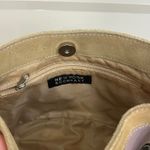 Y2K Suede Patchwork Flower Small Hobo Shoulder Bag Tan Cottagecore Boho READ Photo 3