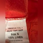 Francesca Bettini Italy women red linen tiered shirt sleeve dress S Photo 3