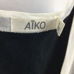AIKO Black & Ivory Leather Trim Tank Top S Photo 9