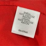 J. Jill Red Floral Wrap Dress | Short Ruffle Sleeve & Ruffle Hem | Size MEDIUM Photo 7