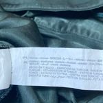 ZARA  Green Silky Satin Long Sleeve Ruched Collar Button Down Blouse Shirt Top S Photo 3