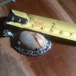 Picture Jasper Silvertone Pendant Stainless Steel Necklace Photo 6
