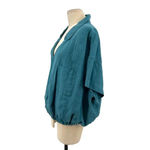 Athleta Playa Linen Tie Top Borealis Green Blue Short Sleeve Plus Size 3X Photo 6