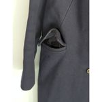 ZARA Black Wool Double Breasted Coat Womens M Gold Button Outdoor Gorpcore Photo 4