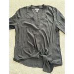 Chelsea28 Womens Faux Wrap Top Long Sleeve V Neck Blouse Black Size (M) Photo 15