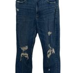 Abercrombie & Fitch Distressed Raw Hem High Rise Mom Jeans Blue Womens Size 29 Photo 3